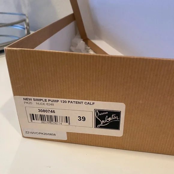 Christian Louboutin New Simple Pump 120 Patent in Calf -Size 39 - Picture 8 of 14